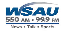 Logo de WSAU 550 AM and 99.9 FM