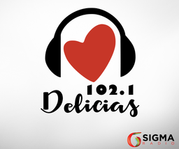 Logo de Romántica 102.1 FM Delicias