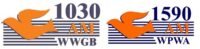 Logo de WPWA & WWGB Radio Poder 1590 & 1030 AM