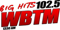 Logo de WBTM Big Hits 102.5 FM & 1330 AM