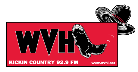 Logo de WVHL Kickin' Country 92.9 FM