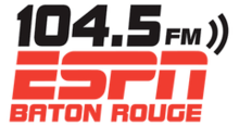Logo de KNXX / WNXX ESPN Radio Baton Rouge 104.5 & 104.9 FM
