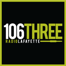 Logo de KYMK 106Three Radio Lafayette