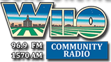 Logo de WILO 96.9 FM, 1570 AM and "Boone's Best" 102.7 FM