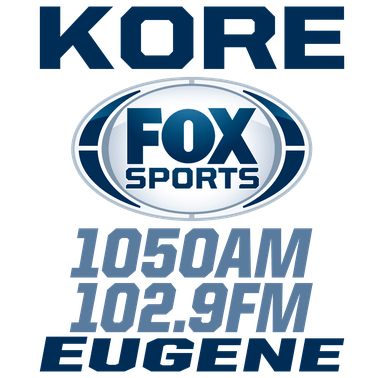 Logo de KORE 1050 AM & 102.9 FM - Fox Sports Eugene