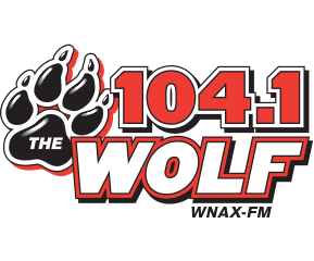 Logo de WNAX 104.1 FM The Wolf