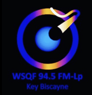 Logo de WSQF 94.5 FM Blink Radio Key Biscayne