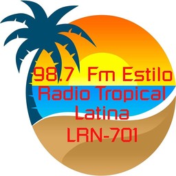 Logo de 98.7 FM Estilo Radio Tropical Latina