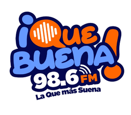 Logo de Que Buena 98.6 FM Boyacá