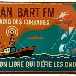 Logo de Radio CORSAIRES, la voix des Corsaires, tous philantropes et bout à la lame