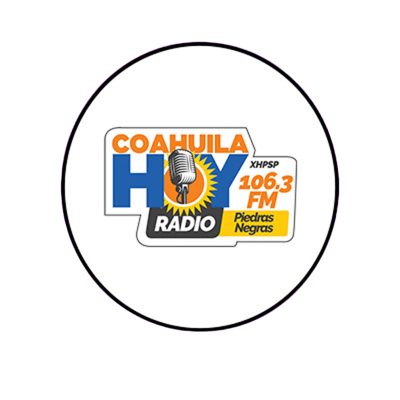 Logo de COAHUILA HOY RADIO PIEDRAS NEGRAS 106.3 FM XHPSP